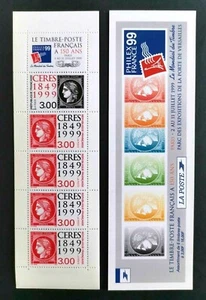 France — Booklet of 5 + Label — 1999, French Postage Stamps, 150th Anniv. #2693a - Picture 1 of 2