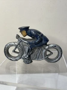 Barclay Manoil Slush Mold Lead TOY MOTORCYCLE Cop Police Original Vintage - Picture 1 of 10