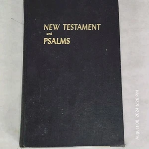 De colección Nuevo Testamento y Salmos Cubierta Dura Negra Coleccionable Estampado Gigante ABS - Imagen 1 de 9