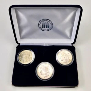 1921 US National Collector's Mint Morgan Silver Dollar 3 Coin Set - Bild 1 von 7