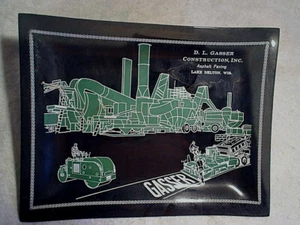 1960's D.L.GASSER CONSTRUCTION INC.ASHTRAY,Asphalt,Black Top,lake delton,wi - Picture 1 of 3
