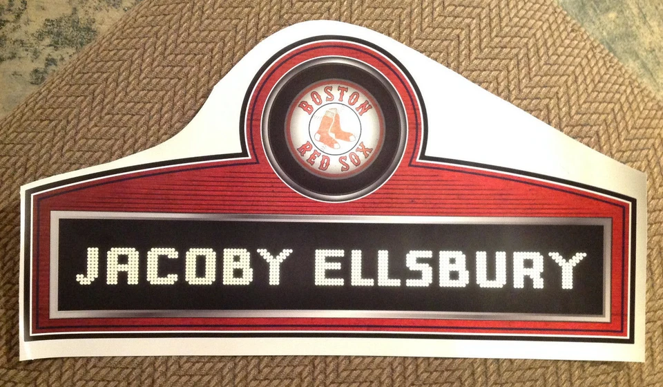 Red Sox Jacoby Ellsbury Nameplate FATHEAD 26" x 13" Vinyl MLB Wall Graphics  - Image 1 of 1