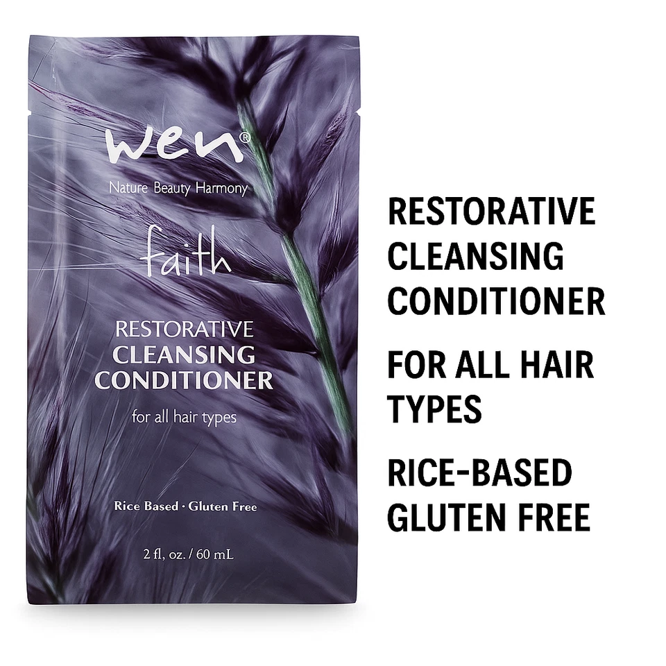 WEN Faith Restorative Cleansing Conditioner Travel Packet  2 oz - 2 PACK- SET - Image 1 of 1