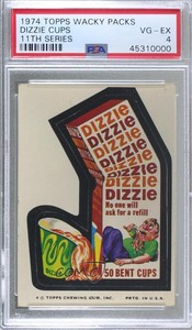 1974 Topps Wacky Packages Series 11 Dizzie Cups #DIZZ PSA 4 2t7