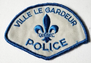 Parche de policía vintage Ville LE GARDEUR Quebec - Imagen 1 de 3