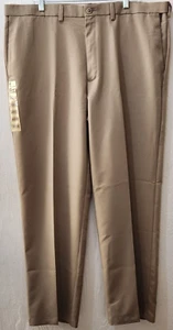 Pantalones de vestir Sportoli para hombre 44x32 calce clásico cintura expandible lisa delantera - Imagen 1 de 7