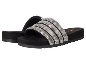 Anne Klein Gloria GLOR01f9-001 Slide Women's US 8.5 Black Slip On Sandals KHD808 - Picture 1 of 10