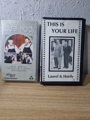 VHS Laurel And Hardy One Big Box  X 2 This Is Your Life Rare Plus Busy Bodies  - Image 1 of 4