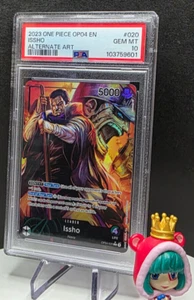 PSA 10 Issho Alt Art LEADER OP04 020 Kingdom Of Intrigue One Piece Card English - Picture 1 of 1