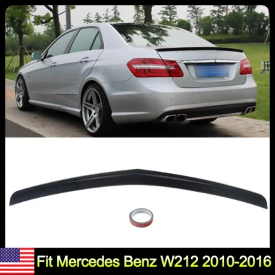 Trunk Spoiler Wing For Mercedes Benz W212 E350 E63 2010-2016 Carbon Fiber Look - Image 1 of 4