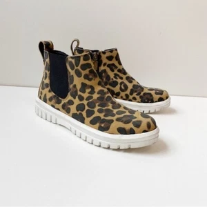BLONDO Waterproof Floral Leopard Suede Zip Bootie Womens Size 5.5 Animal Boot - Picture 1 of 10