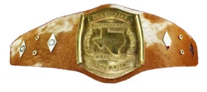 New Southwest Heavyweight wrestling championship belt Replica Real Hair Leather - Picture 1 of 3