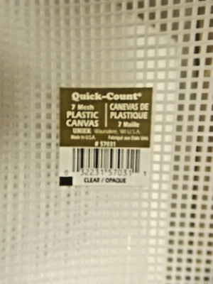 10 Sheet CLEAR QUICK-COUNT Canvas 7 Count Mesh 10-1/2" x 13-1/2" NEW - Image 1 of 4