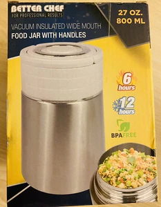 Food Jar With Handels 27oz New  - Picture 1 of 2