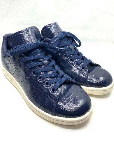 Scarpe sneakers Adidas BB5163 Stan Smith taglia 6 5M blu vernice pelle