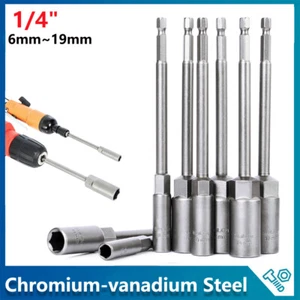 6-19mm Nut Driver 30mm Hex Deep Socket Bits Extra Long 150mm Impact Driver Drill - Picture 1 of 29