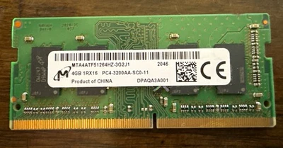 Micron 4GB DDR4 PC4 3200MHz MTA4ATF51264HZ-3G2J1 - Image 1 of 2