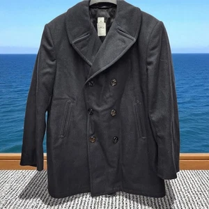 Chaquetón DSCP by Sterlingwear US Navy Quarterdeck para hombre 48L 100 % lana negro de colección  - Imagen 1 de 10