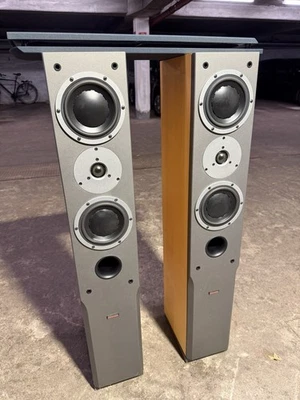 DYNAUDIO Audience 122 Altoparlanti da pavimento (coppia) vero legno impiallacciato argento - Immagine 1 di 4