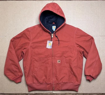 Chaqueta activa Carhartt L J130 RDO roja naranja arenisca para hombre nueva con etiquetas Foto 1 de 4