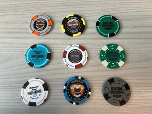 Lotto chip poker concessionario Harley-Davidson — Virginia Bayside Southside Thunder Road - Foto 1 di 8