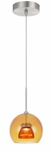 Used Cal Lighting UP-335-AM-AMBCL 6W LED Pendant-6 Inches Wide by 11.5 Inches - Picture 1 of 2