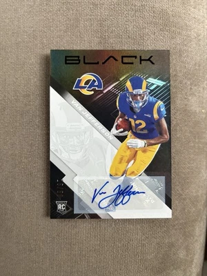 2020 Panini Black Van Jefferson Rookies Auto /50 #128 Rookie Auto RC LA Rams - Image 1 of 2
