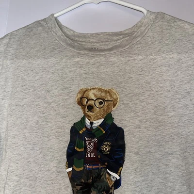 Polo Ralph Lauren Polo Bear T-Shirt Boys L (14-16) Short Sleeve Grey Heather - Image 1 of 4