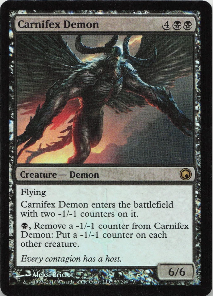 Carnifex Demon - FOIL - R Scars of Mirrodin 57 - MTG - Image 1 of 1