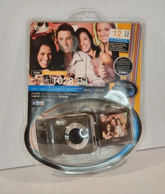 Cámara digital Vivtar iTwist 7028 pantalla de 2 vistas software Vivitar NUEVO sellado Foto 1 de 2