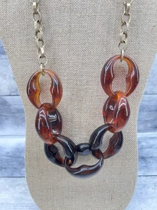 Ann Taylor LOFT Vintage Statement Necklace Chunky Chain Link 3103 - Picture 1 of 10