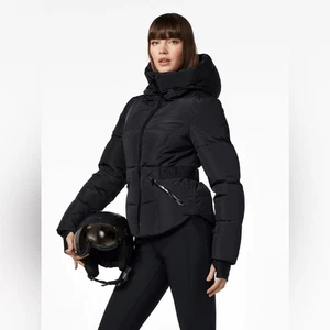 Goldbergh Lou Ski Jacket Black Waterproof Belted Down NWT US 8 (Runs Small) - Picture 1 of 13