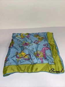 Vintage A Burmel Original Scarf Zodiac Horoscope Print Acetate JAPAN RARE - Picture 1 of 23