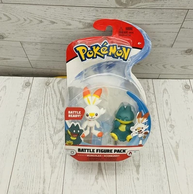 Pack de figuras de acción Pokémon Battle Munchlax + Scorbunny 2" Foto 1 de 4