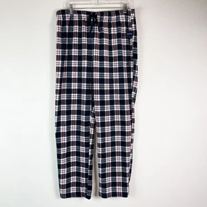 Pantaloni da notte uomo Nautica nuovi con etichette artigianali sostenibili super morbidi a quadri blu navy taglia L - Foto 1 di 4
