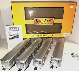 RAIL KING MTH 30-2162-1 MTA-PROTOSOUND 4-CAR SUBWAY SET 4824/4825/4904/4905-OB - Picture 1 of 13
