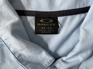 Oakley Mens Blue Polo Shirt XL/TG Cotton Hydrolix Golf Casual - Picture 1 of 8