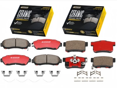 Pastilhas de freio dianteiras traseiras de cerâmica com hardware para 2012 - 2016 Honda CR-V Crosstour - Imagem 1 de 4