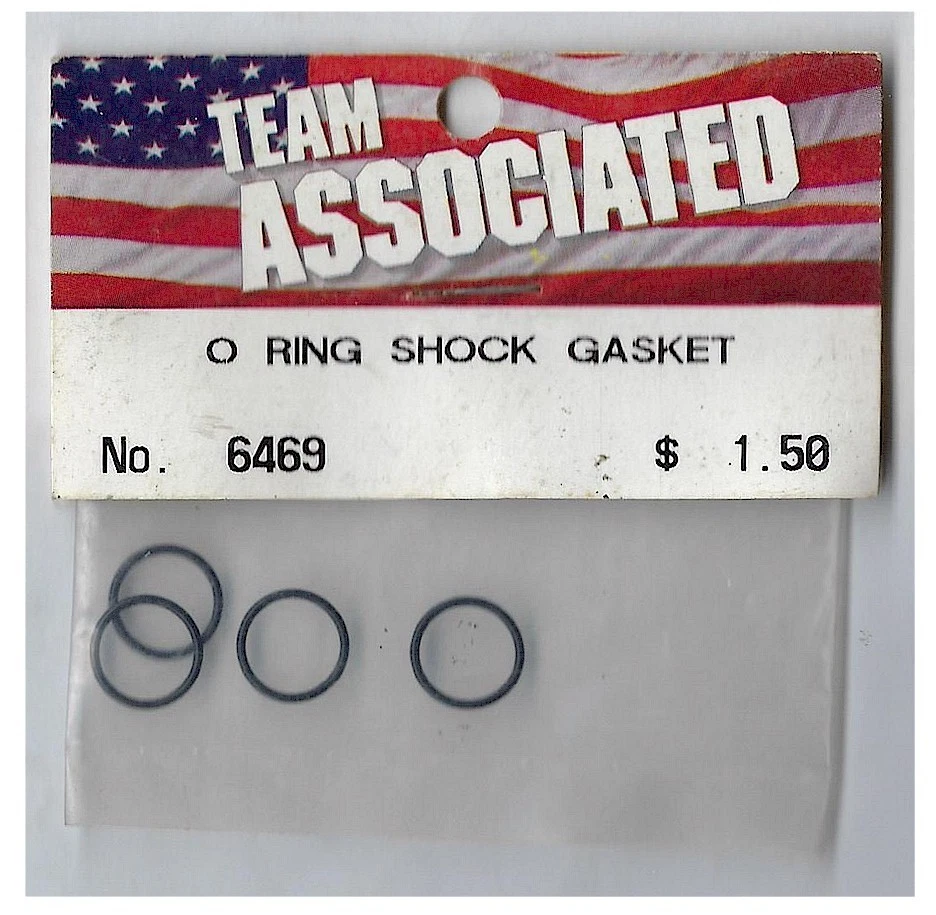 Team Associated 6469 O-Ring Shock Gasket for RC10 Gold Pan Shocks Dampers (4) - Image 1 of 1
