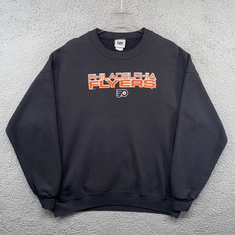 Philadelphia Flyers Sweatshirt Adult XL Black Pullover Crewneck NHL Hockey Mens Cover