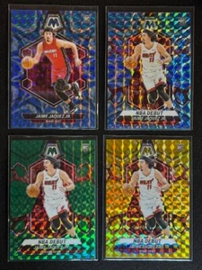 2023-24 Panini Mosaic - Jamie Jaquez Jr. (RC) Lot of (4) Prizms Miami HEAT - Imagen 1 de 4