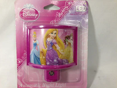 Disney Princess Belle Rapunzel Cinderella Automatic Nightlight New! - Image 1 of 4