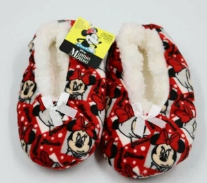 Slipper Socks Fuzzy Disney Minnie Mouse Girls Size M/L NEW - Picture 1 of 2