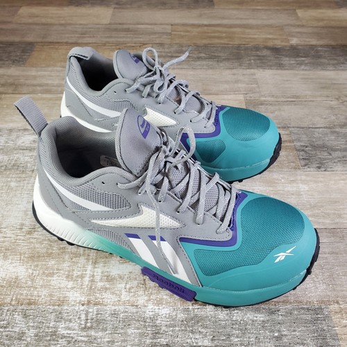Scarpe da lavoro donna Reebok Lavante Trail 2 taglia 10 M running grigio punta di sicurezza sneaker