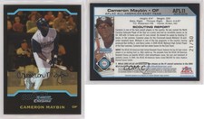 2004 Bowman Draft Aflac All-American Chrome Gold Refractor /50 Cameron Maybin