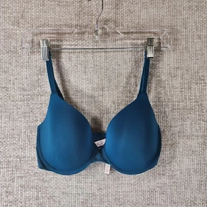 Victoria's Secret Uplift Semi Demi Bra Padded Underwire Women's 32DD Teal - Picture 1 of 11