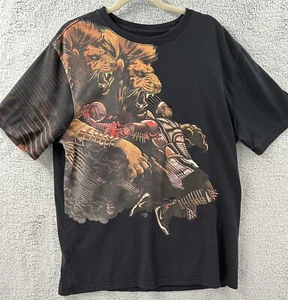 Lebron James Nike Dri-Fit T-Shirt Fate Loves The Fearless - Men’s XL Black Lion - Picture 1 of 6