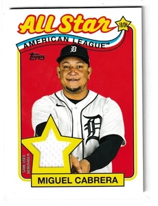 2024 Topps '89 Topps All Star Relics #89ASR-MC Miguel Cabrera Detroit Tigers - Picture 1 of 2