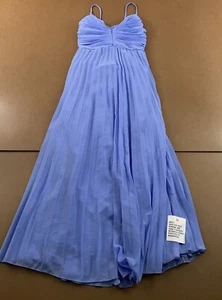 ASOS Design Womens Size 12 Light Blue Pleated Strappy Open Back Midi Dress NWT - Picture 1 of 13