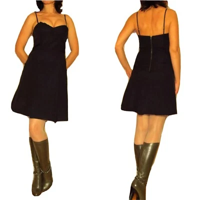 Vestido Plenty Tracy Reese Frock Y2K Negro Seda Coquet LBD Talla 0 2 4 8 $270 Nuevo Foto 1 de 4